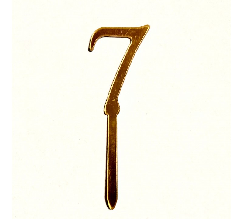 Číslo 7 na tortu zlatý akryl